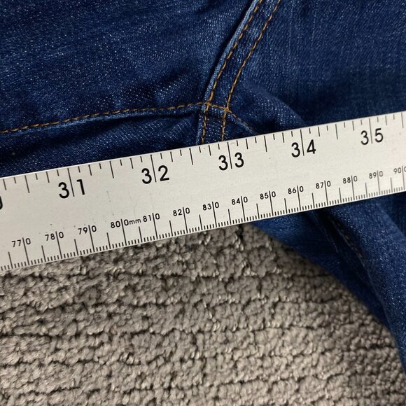 7 For All Mankind Slimmy Jeans Men's 29 Measures 31.5 x 32.75 Blue Stretch - Picture 14 of 14